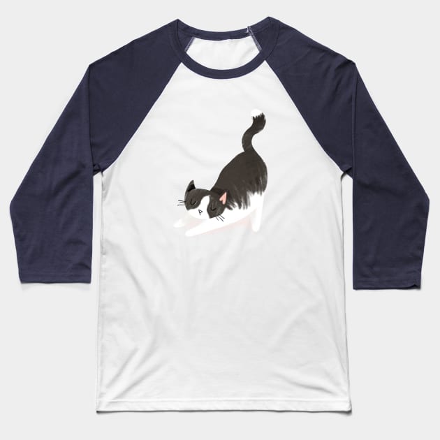 Cute cat Baseball T-Shirt by meganmcnulty